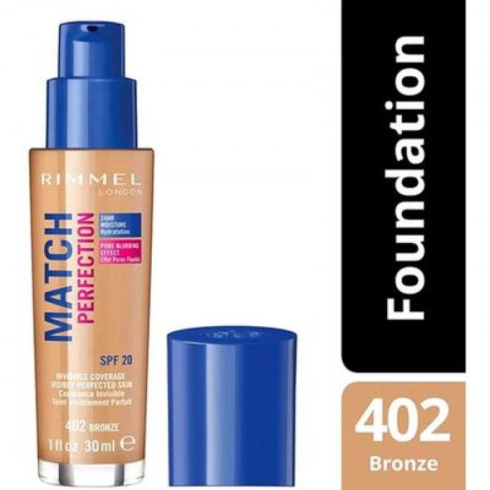 Rimmel London Match Perfection Foundation Bronze 402
concealer
It is long lasting and waterproof
It gives you a beautiful glowing look
Soft touch
Its formula enriched with SPF makes your skin look perfect, healthy and pr | Veela Beauty Rimmel London Match Perfection Foundation Bronze