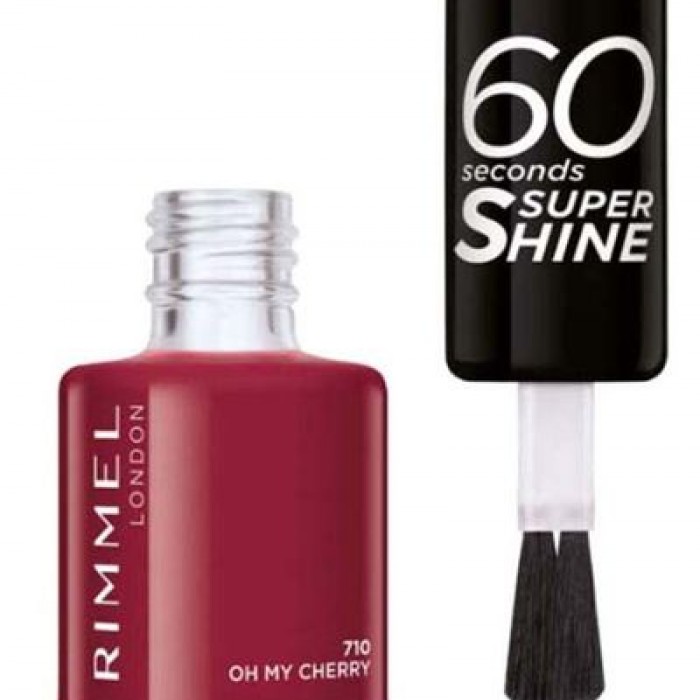 Rimmel London Super Shine Nail Polish 710 Oh My Cherry It has a high glossy finish Dries fast in 60 seconds It is stable for up to 10 days Gives your nails a beautiful look It is easy to use. | Veela Beauty Rimmel London Super Shine Nail Polish 710 Oh My Cherry It