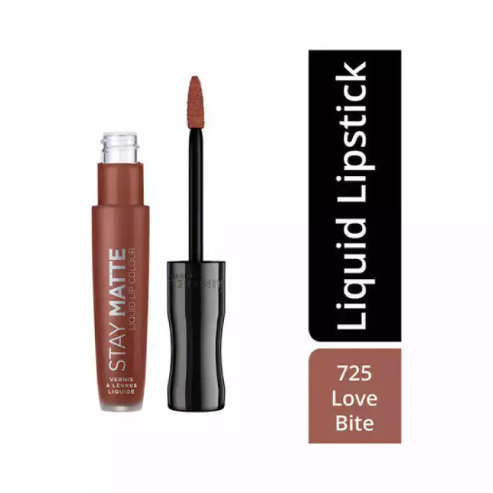 Rimmel London Stay Matte Liquid Lipstick 725 Love Bite 5.5 ml
It has a creamy texture
Moisturizes your lips and prevents chapped lips
It gives you a beautiful glowing look
It is stable for a long time
It is easy to use. | Veela Beauty Rimmel London Stay Matte Liquid Lipstick 725 Love Bite 5 |