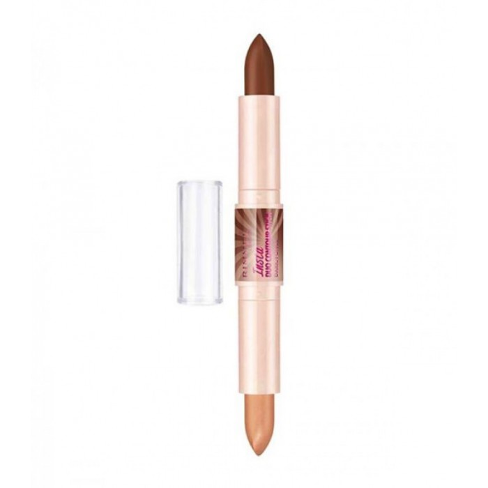 Rimmel Insta Duo Contour Stick Dark 300
The texture blends perfectly into the skin.
Illuminate with the shimmery highlighter along the cheekbone, down the centre of your nose, on your chin and blend.
Beautifully shapes y | Veela Beauty Rimmel Insta Duo Contour Stick Dark 300
The texture blends