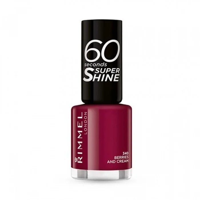 Rimmel London Super Shine Nail Polish 340 Berries & Cream
It has a high glossy finish
Dries fast in 60 seconds
It is stable for up to 10 days
Gives your nails a beautiful look
It is easy to use. | Veela Beauty Rimmel London Super Shine Nail Polish 340 Berries &