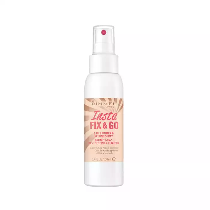 Rimmel London Fix & Go Setting Spray Clear 100ml
Refreshing spray that lasts all day
It sets makeup for up to 8 hours
It gives you a beautiful and attractive look
Maintains a flawless look
2 in 1 makeup primer
It is easy | Veela Beauty Rimmel London Fix & Go Setting Spray Clear 100ml
Refreshing