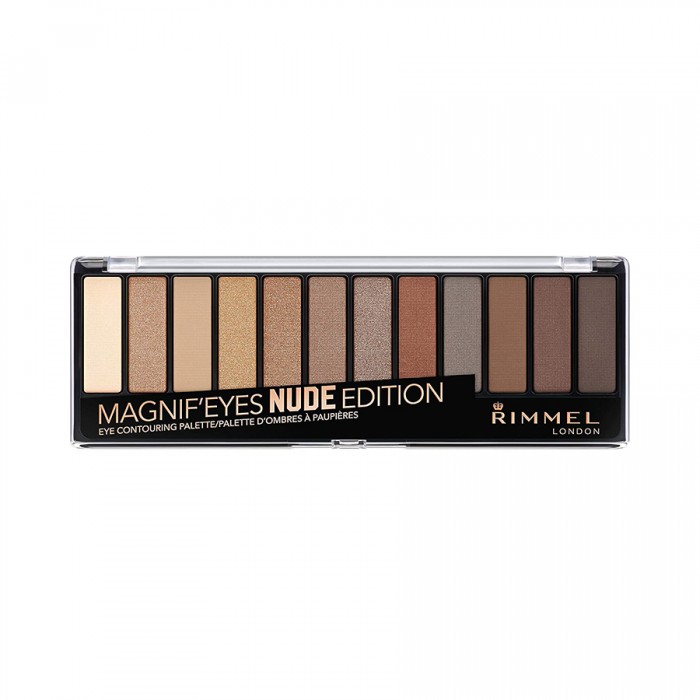 Rimmel Magnificent Eyeshadow Palette 01 Nude Edition -All-in-one eyeshadow, liner and highlighter 12-pan palette -High-shimmer, ultra-smooth, blendable formula -Mix and match mattes, satins and shimmers for an endless co | Veela Beauty Rimmel Magnificent Eyeshadow Palette 01 Nude Edition -All-in-one eyeshadow, liner and highlighter 12-pan palette -High-shimmer, ultra-smooth, blendable formula -Mix and match mattes, satins and shimmers for an endless co | Veela Beauty