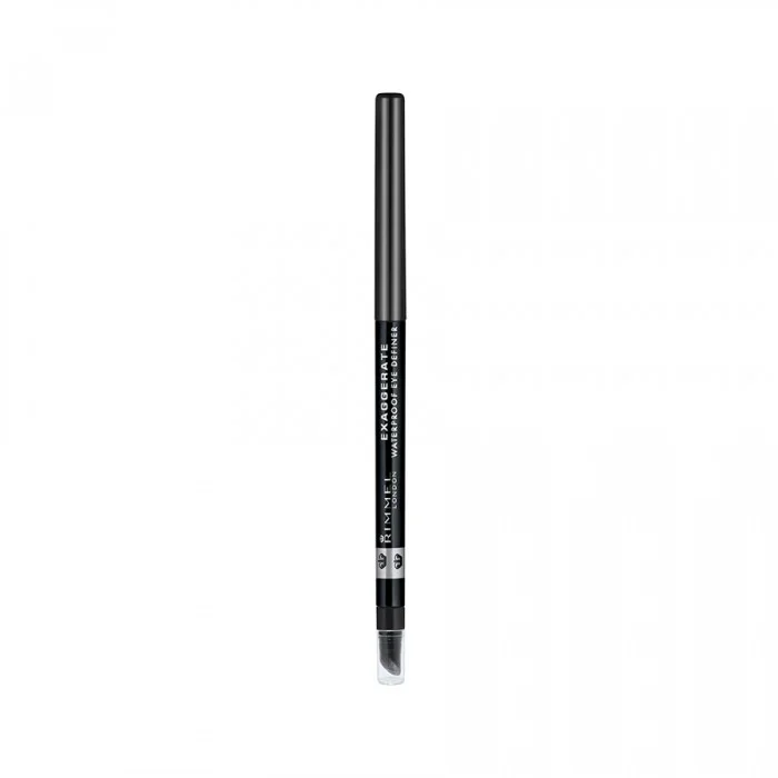 Rimmel Exaggerate Waterproof Eye Definer Shade 261 Noir -Soft creamy texture in a retractable pencil with built-in smudger. -Waterproof formula for up to 10 hours of long-lasting wear. -Dermatologist & ophthalmologist t | Veela Beauty Rimmel Exaggerate Waterproof Eye Definer Shade 261 Noir |