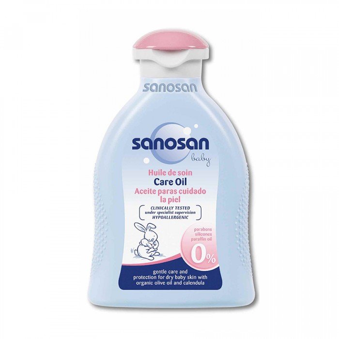 Sanosan Baby Care Oil 200ml
Sanosan Baby Oil has a gentle formula enriched with organic olive oil.
Sanosan Baby Oil contains Almond Oil.
It takes care of the dry and irritated baby’s skin.
The oil is an ideal cleanser fo | Veela Beauty Sanosan Baby Care Oil 200ml
Sanosan Baby Oil has a gentle formula enriched with organic olive oil New Mums | Veela Beauty