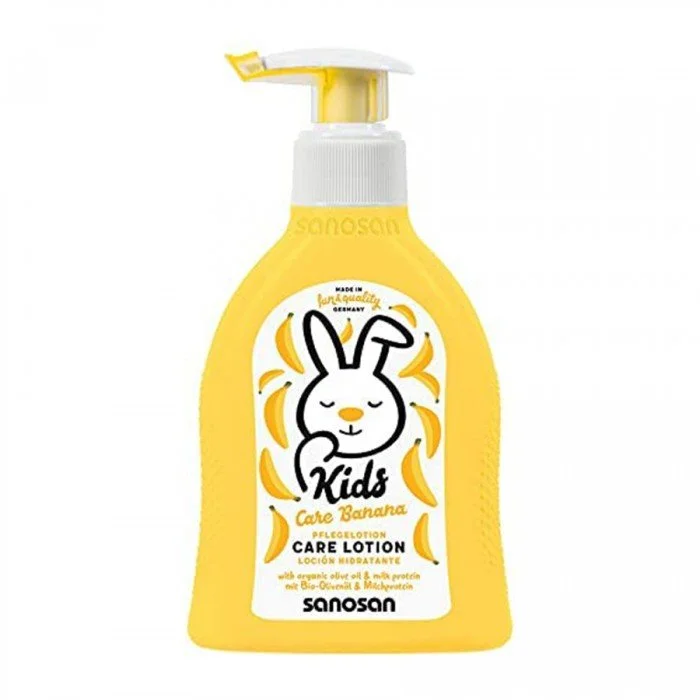 Sanosan Kids Body Lotion with Banana Scent 200 ml
Baby’s skin requires particular care and protection in the first year of life. Special baby care products help to support the not yet fully matured protective function o | Veela Beauty Sanosan Kids Body Lotion with Banana Scent 200 ml
Baby’s