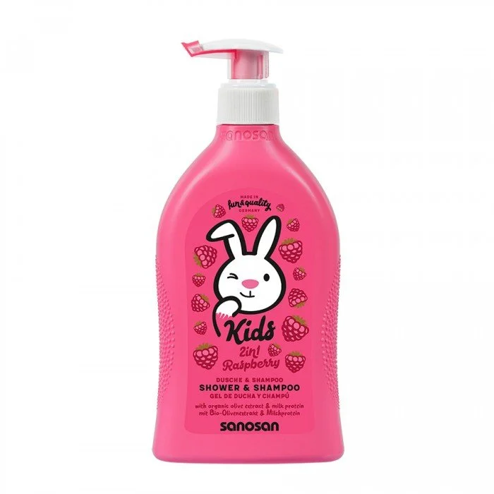 Sanosan kids shower & shampoo With Raspberry 400ml.
Paraben free.
Silicone free.
Enriched with olive oil.
Fantastic banana fragrance and proven quality.
Fun & quality with sanosan Shower & Shampoo Rasberry.
Kids and mums | Veela Beauty Sanosan kids shower & shampoo With Raspberry 400ml |