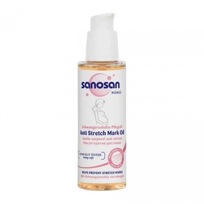 Sanosan Mama Anti Stretch Mark Oil 100ml
This composition of high-quality natural oils is ideal for massages and keeps the skin supple during pregnancy to prevent stretch marks. It contains essential omega 3 (linolenic a | Veela Beauty Sanosan Mama Anti Stretch Mark Oil 100ml
This composition