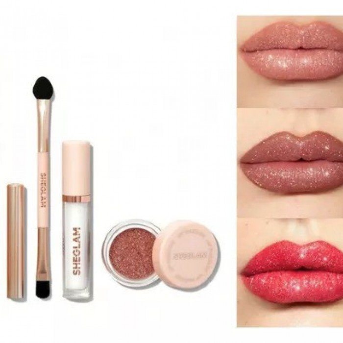 Sheglam Lip Dazzler Glitter Kit -Red carbet SHEGLAM Lip Dazzler Glitter Kit: red carpet | Veela Beauty