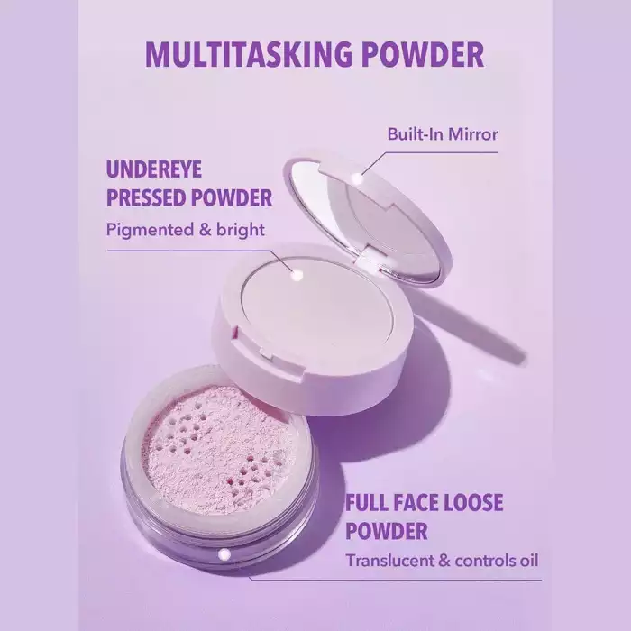 بودرة تثبيت المكياج ثنائية شفافة للوجه وتحت العين SHEGLAM Insta-Ready Face & Under Eye بودرة تثبيت المكياج ثنائية شفافة للوجه وتحت العين SHEGLAM Insta-Ready Face & Under Eye