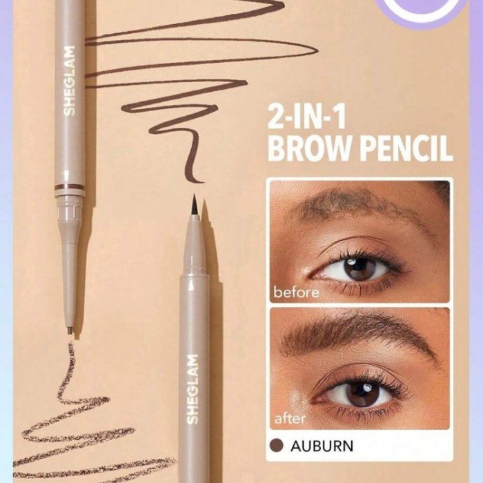 قلم حواجب ووتر بروف من شيجلام قلم حواجب SHEGLAM AUBURN Waterproof 2-in-1ارتقِ بلعبة