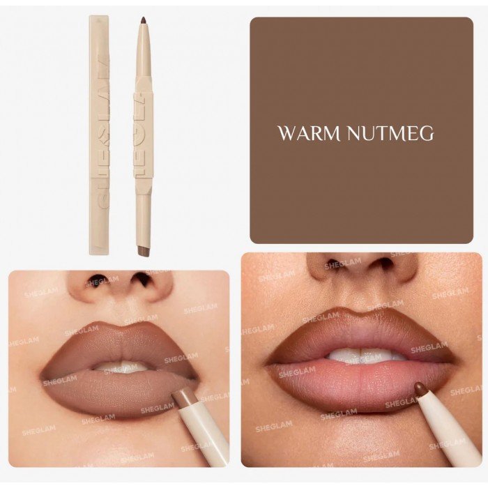 Sheglam Glam Glam 101 Lipstick & Liner Duo Warm Nutmeg |