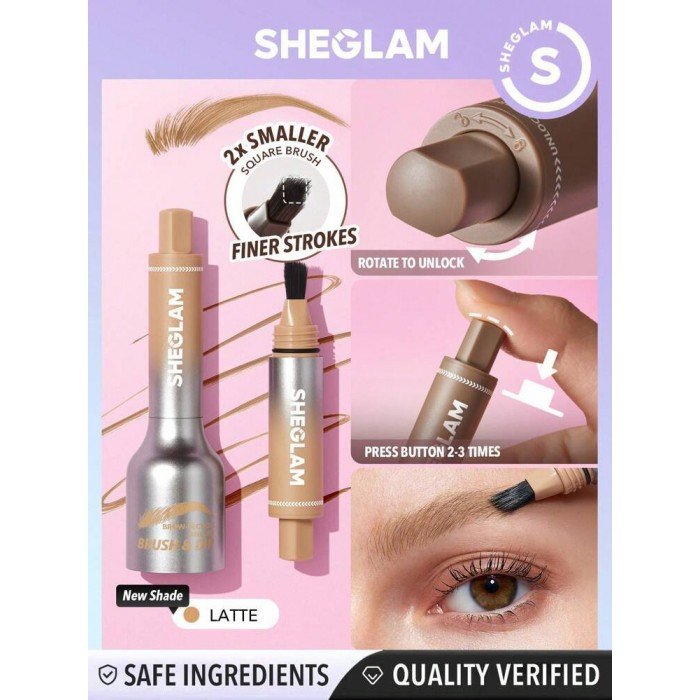 Sheglam Brow Fection Angled Brush & Dip Latte SHEGLAM Brow-Fection Angled Brush & Dip (latte) | Veela Beauty