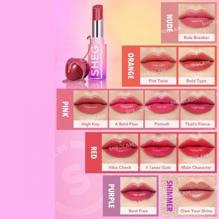 Sheglam Mirror Kiss High-Shine Lipstick -own your shine Sheglam Mirror Kiss High-Shine Lipstick | Veela Beauty