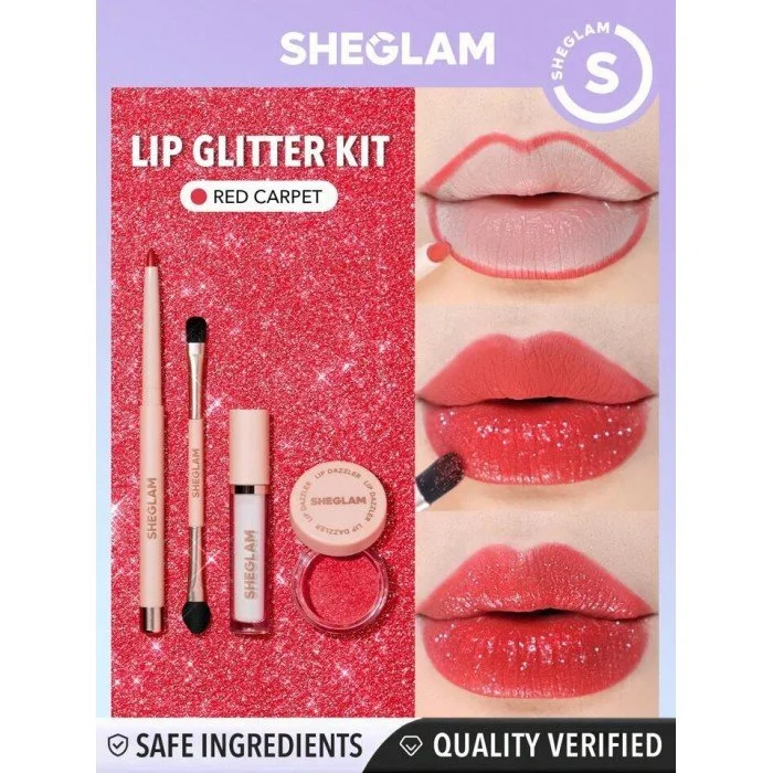 Sheglam Lip Dazzler Glitter Kit -Red carbet SHEGLAM Lip Dazzler Glitter Kit: red carpet | Veela Beauty Sheglam Lip Dazzler Glitter Kit -Red carbet SHEGLAM Lip Dazzler Glitter Kit: red carpet | Veela Beauty