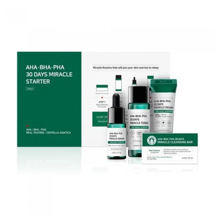 Some By Mi Aha.Bha.Pha Starter Special Set (4 pcs)
Description:Embark on a 30-day skin transformation journey with the