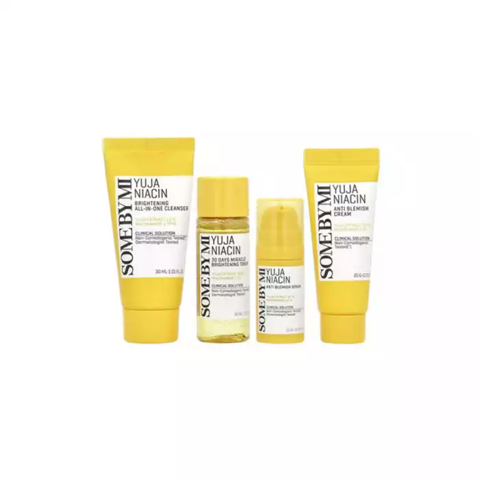 Some By Mi Yuja Niacin Anti Blemish Starter Kit 4PCS
Description:The Some By Mi Yuja Niacin Anti-Blemish Starter Kit (4 PCS) is Some By Mi Yuja Niacin Anti Blemish Starter Kit 4PCS
Description:The Some By Mi Yuja Niacin Anti-Blemish Starter Kit (4 PCS) is