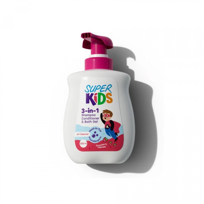 Superkids 3 in 1 strawberry Milkshake Fragrance 500ml