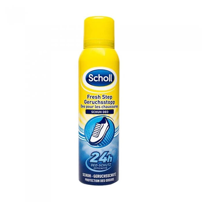 Scholl fresh step shoe spray is a specially formulated, dual-action aerosol that instantly eliminates odor from your shoes for up to 24 hours. The skin on your feet is designed to sweat, and with 125,000 sweat glands on | Veela Beauty Scholl fresh step shoe spray is a specially formulated