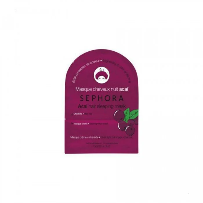 Sephora Acai Hair Sleeping Mask
DescriptionA Sephora overnight hair mask applied in two steps:Cream: Apply to dry hair before