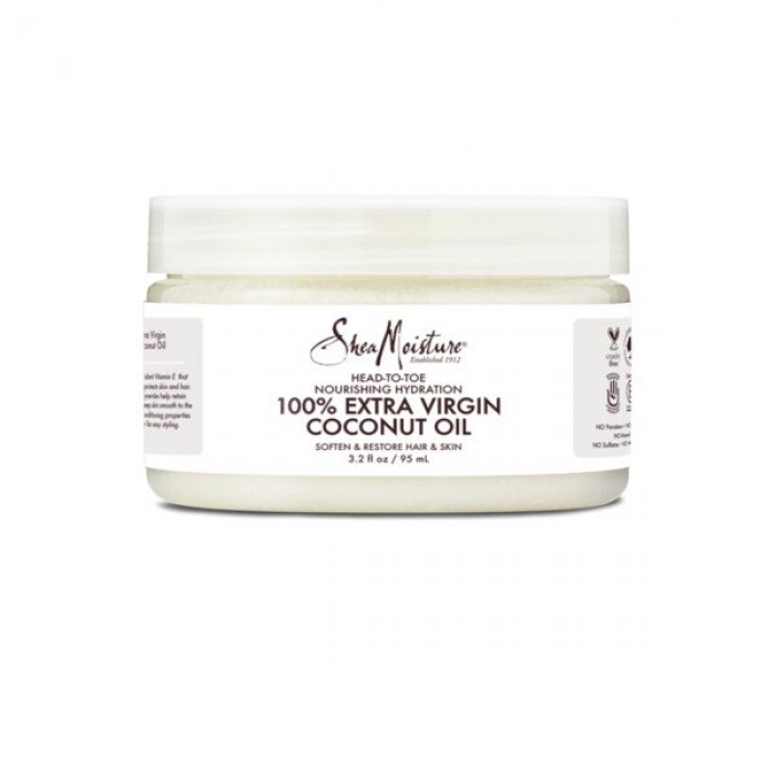 This SheaMoisture 100% Extra Virgin Coconut Oil hair treatment contains one of the worlds most hydrating natural ingredients. Derived from fresh coconuts, which herald from tropical regions, and processed into a light, | Veela Beauty This SheaMoisture 100% Extra Virgin Coconut Oil hair treatment contains one of the worlds most hydrating natural ingredients. Derived from fresh coconuts, which herald from tropical regions, and processed into a light, | Veela Beauty