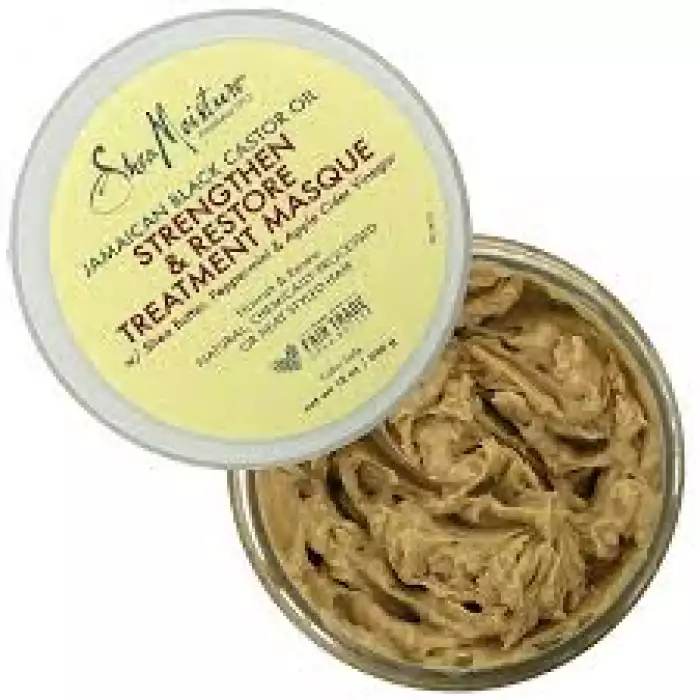 Use SheaMoistures Black Castor Oil Mask to moisturize and nourish hair with the formula needed to treat chemically damaged hair to prevent split ends, split ends and shedding. | Veela Beauty Use SheaMoistures Black Castor Oil Mask to moisturize and