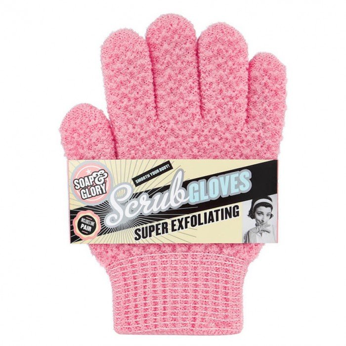 These SOAPER exfoliating scrub gloves will help you smooth