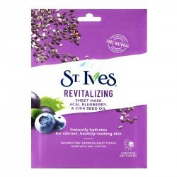 St. Ives Skin Care Sheet Mask Revital Acai Blueberry |Veela