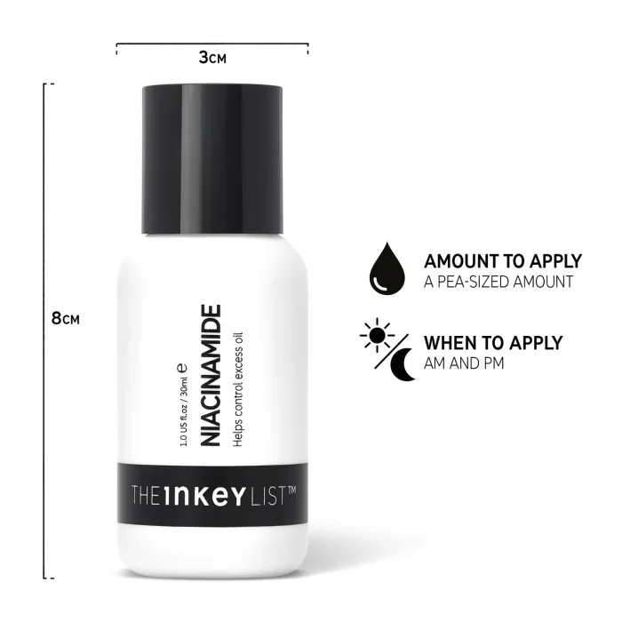 The Inkey List Niacinamide 30Ml -A lightweight, power-packed serum containing 10% Niacinamide that can be easily layered into your skincare routine. -This naturally occurring B3 vitamin helps to effectively reduce exces | Veela Beauty The Inkey List Niacinamide 30Ml | فييلا بيوتي