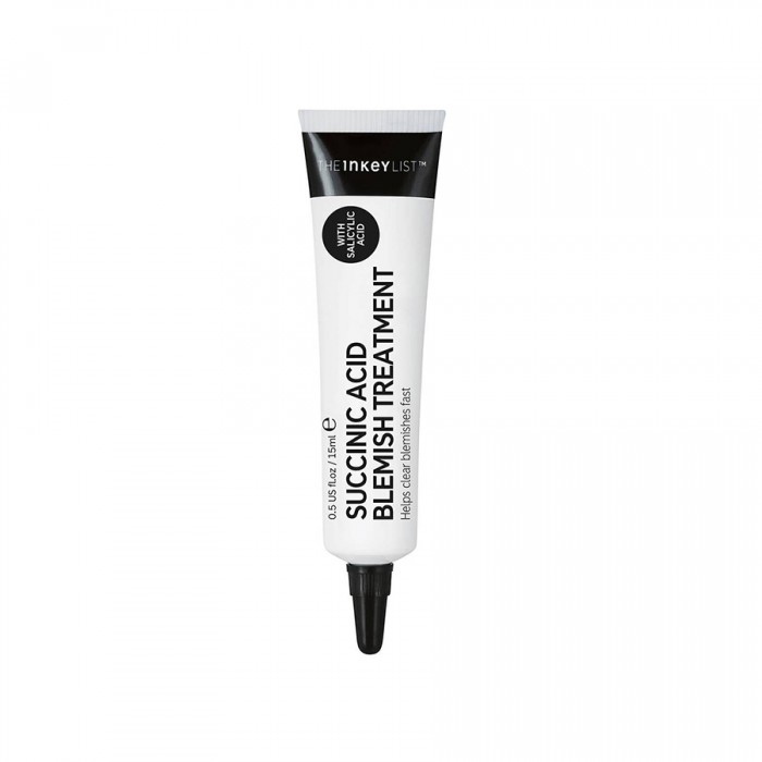 The Inkey List Succinic Acid Blemish Treatment 15Ml -Clear blemishes fast, reduce inflammation and prevent clogged pores with our non-drying, targeted treatment. -With a cream formula, it is easily layered under makeup | Veela Beauty The Inkey List Succinic Acid Blemish Treatment 15Ml Effective Ingredients | Veela Beauty