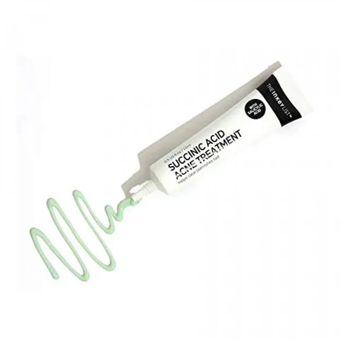 The Inkey List Succinic Acid Blemish Treatment 15Ml -Clear blemishes fast, reduce inflammation and prevent clogged pores with our non-drying, targeted treatment. -With a cream formula, it is easily layered under makeup | Veela Beauty The Inkey List Succinic Acid Blemish Treatment 15Ml |