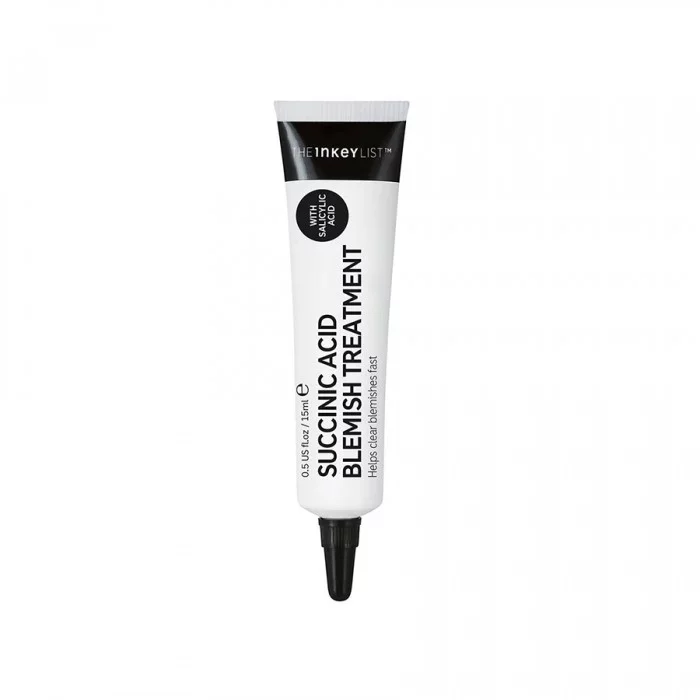 The Inkey List Succinic Acid Blemish Treatment 15Ml -Clear blemishes fast, reduce inflammation and prevent clogged pores with our non-drying, targeted treatment. -With a cream formula, it is easily layered under makeup | Veela Beauty The Inkey List Succinic Acid Blemish Treatment 15Ml |