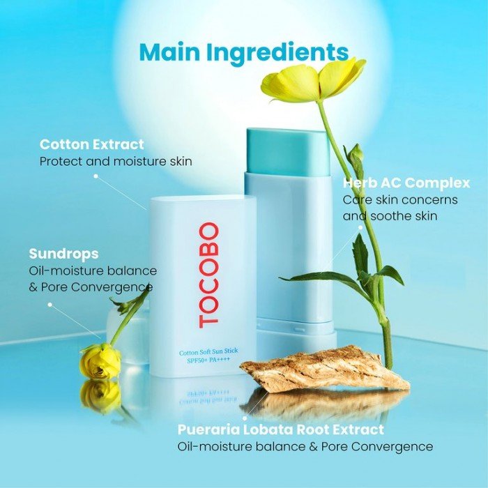 Tocobo Cotton Soft Sun Stick Spf50+ Pa++++ 19G
Tocobo Cotton Soft Sun Stick SPF50+ PA++++ - 19g
Broad Spectrum Protection for