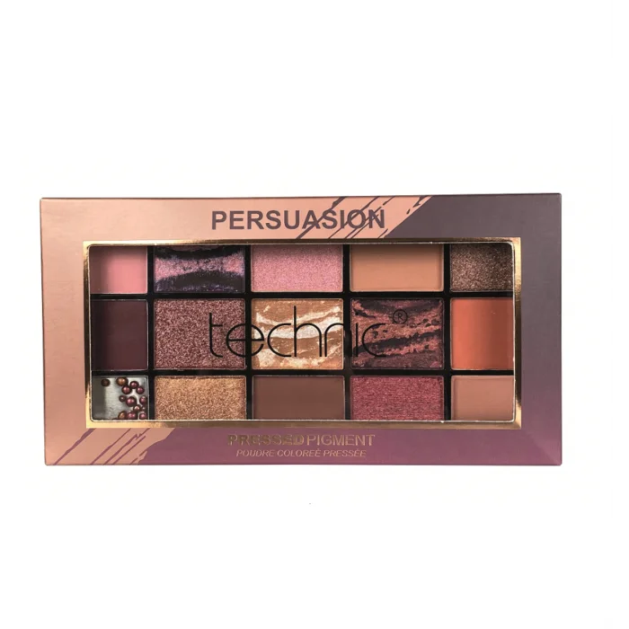 Technic Cosmetics - Pressed Pigment Eyeshadow Palette - Persuasion -Technic Cosmetics Pressed Pigment Persuasion Eyeshadow Palette will become one of your favorites. -A palette of pressed pigments, containing a combinat | Veela Beauty Technic Cosmetics - Pressed Pigment Eyeshadow Palette -