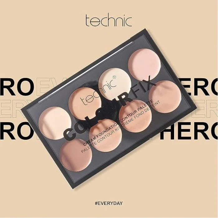 Technic Colour Fix Cream Foundation Contour Palette Kit