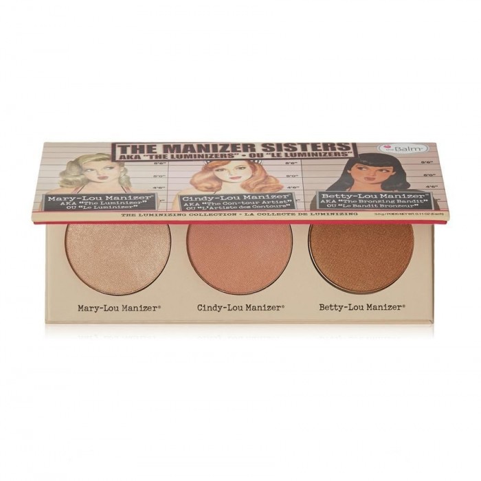 Designed For Girls On The Run, This Highlighting Trio Enables You To Emphasize Your Finest Features. This Palette Contains Three Triple-Milled Multi-Tasking Highlighter, Shimmers, And Shadows. | Veela Beauty The Manizer Sisters Highlighter Palette from The Balm