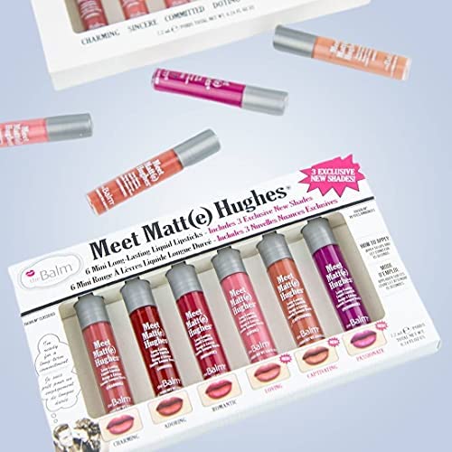 Looking for a truly loyal liquid lipstick? Meet Matt(e) Hughes, a limited-edition collection of six mini lipsticks Whether youre single and ready to mingle or looking for “the one,” this collection of long-lasting shade | Veela Beauty The Balm Meet Matte Hughes Long Lasting,its liquid texture