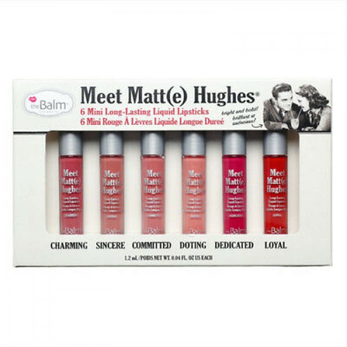 Looking for a truly loyal liquid lipstick? Meet Matt(e) Hughes, a limited-edition collection of six mini lipsticks. Whether youre single and ready to mingle or looking for “the one,” this collection of long-lasting sha | Veela Beauty The Balm Meet Matte Hughes Mini Kit Volume 2,a liquid