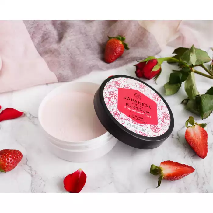 Treat your skin to our addictively sweet, silky-soft body cream. Infused with the extract of hand-harvested, cold-pressed Japanese cherry blossoms and juicy notes of strawberries, pink peony, and amber, this rich moistur | Veela Beauty Treat your skin to our addictively sweet, silky-soft body