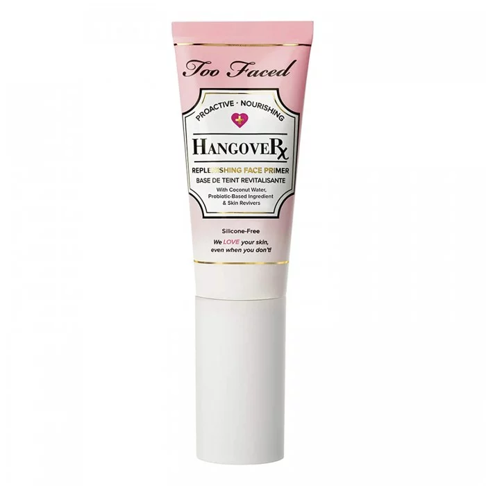 Too Faced Hangover Primer Doll Size - 20ml Our replenishing face primer is your instant cure. Its infused with hydrating coconut water and works to smooth and brighten your skin for a dewy, healthy-looking finish whilst | Veela Beauty Too Faced Hangover Primer Doll Size - 20ml | فييلا