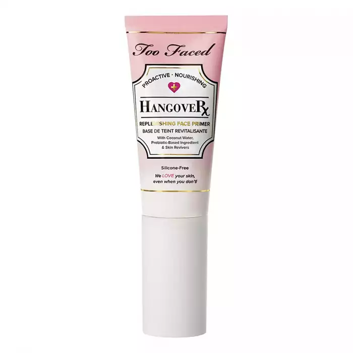 Too Faced Hangover Primer Doll Size - 20ml Our replenishing face primer is your instant cure. Its infused with hydrating coconut water and works to smooth and brighten your skin for a dewy, healthy-looking finish whilst | Veela Beauty Too Faced Hangover Primer Doll Size - 20ml | فييلا