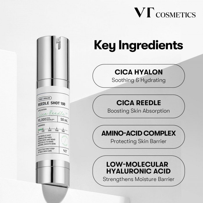 VT Cosmetics Reedle Shot 50ml
Product Description:An innovative skincare serum that utilizes Reedle Shot Technology to enhance