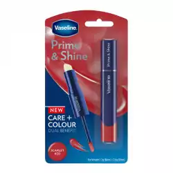 Vaseline Prime & Shine 2 In 1 Lip Balm & Coloured Gloss Scarlet Red