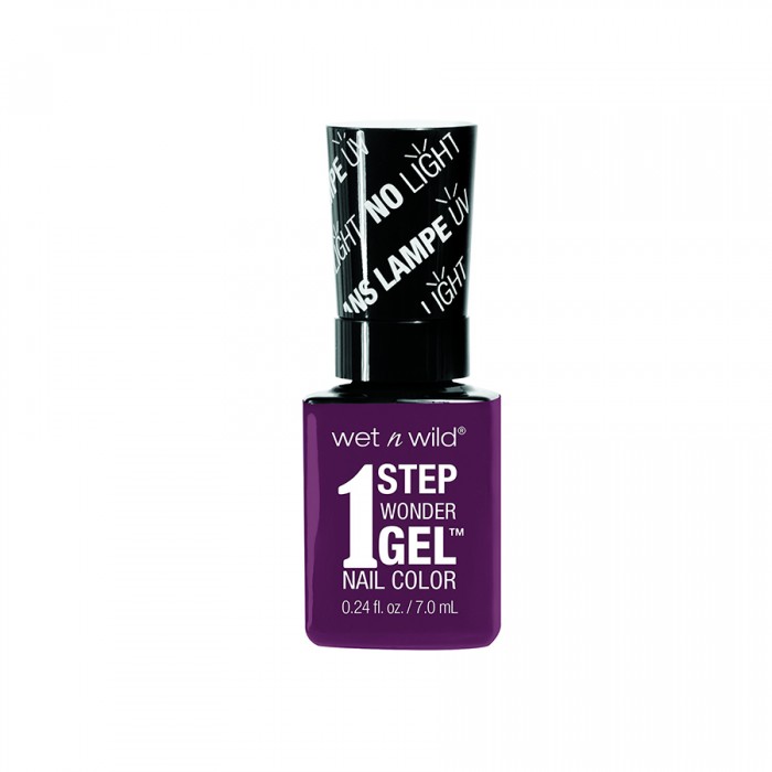 Wet N Wild 1 Step Wonder Gel Nail Color E734 Under My PlumIt has a high glossy finish and dries quicklyIt stays put for up to 2 weeksGives your nails a beautiful lookIt is easy to use. | Veela Beauty Wet N Wild 1 Step Wonder Gel Nail Color E734 Under My