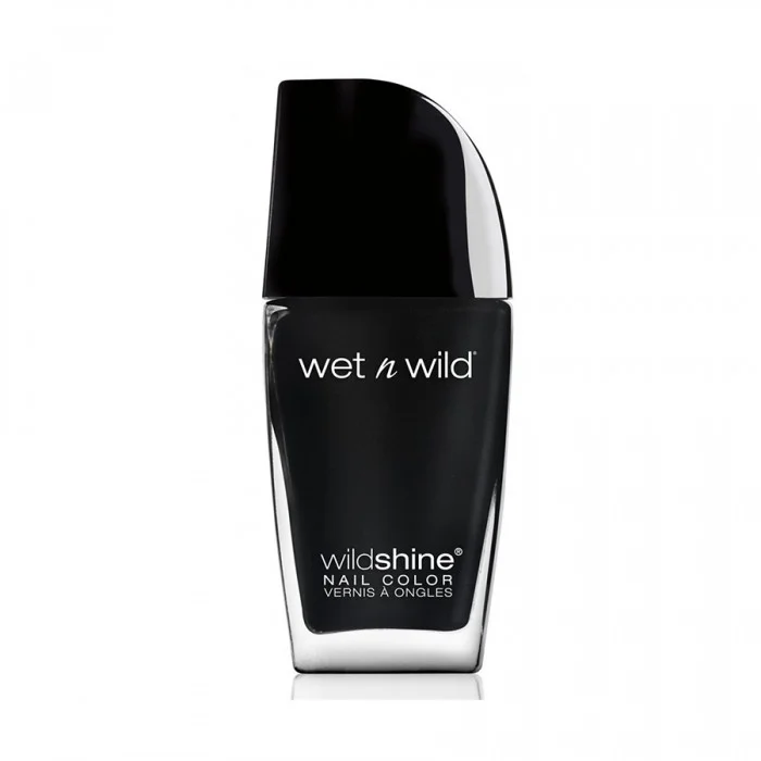 Wet N Wild Shine Nail Color E485 Black It has a high glossy finish and dries quicklyGives your nails a beautiful lookIt is easy to use. | Veela Beauty Wet N Wild Shine Nail Color E485 Black It has a high