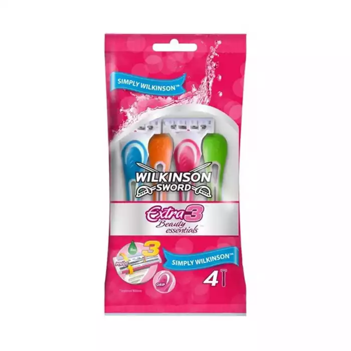 Extra 3 Beauty Essentials offers you an efficient and very precise shave thanks to its pivoting head and its 3-blade technology. With its very feminine pink look, the Extra 3 Beauty Essentials razor is the accessory you | Veela Beauty Extra 3 Beauty Essentials offers you an efficient and very