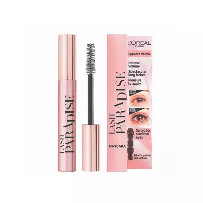 This mascara provides feather-soft eyelashes, exceptional volume and density thanks to its formula enriched with castor oil and argan oil to nourish the eyelashes, And corn water extract and vitamin E to protect and calm | Veela Beauty This mascara provides feather-soft eyelashes, exceptional