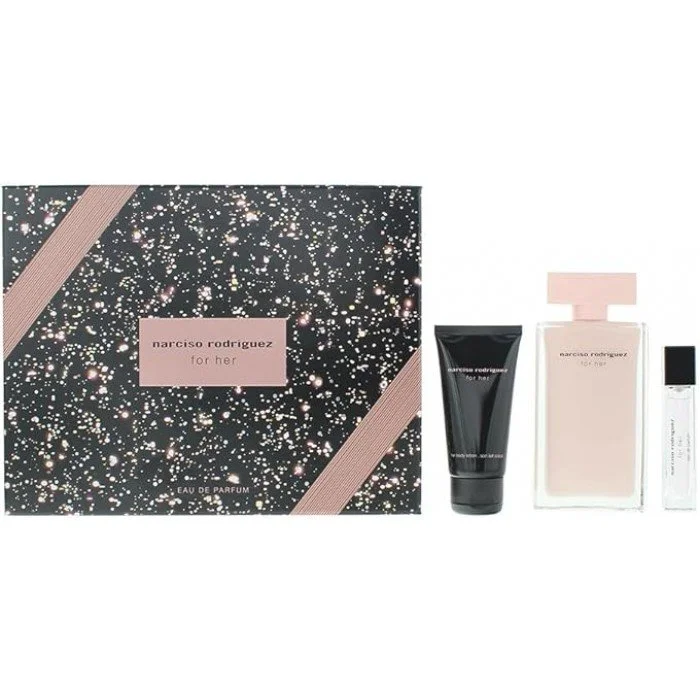 Narciso Rodriguez Narciso Rodriguez 3 Piece Eau de Parfum Set for Her - EAN Narciso Rodriguez Narciso Rodriguez 3 Piece Eau de Parfum Set for Her - EAN