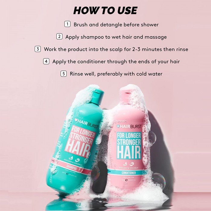 HAIR BURST Hair Growth Shampoo & Conditioner For Longer & HAIR BURST Hair Growth Shampoo & Conditioner For Longer &