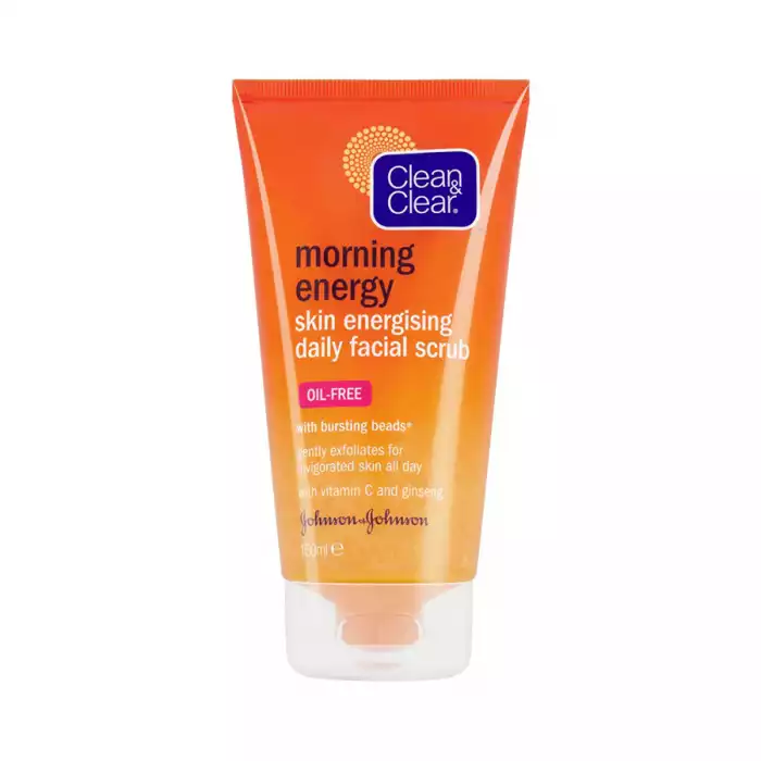 Clean and clearmorning energy skin energising daily facial scrub, with bursting beadsand vitamin c and ginseng Refreshes with citrus fragrance Leaves skin refreshed and invigourated Visibly brightens skin Exfoliating for | Veela Beauty Clean and clearmorning energy skin energising daily facial